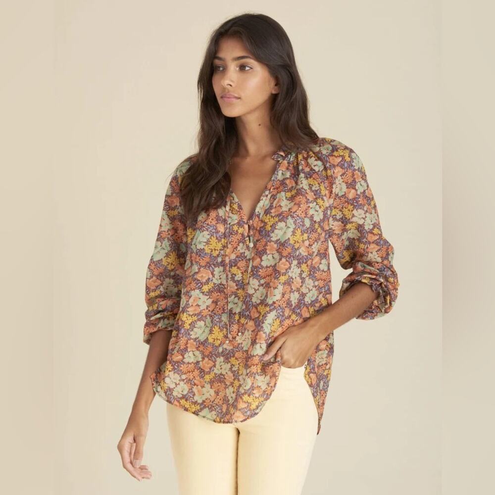 VERONICA BEARD Antonette Floral Print Blouse